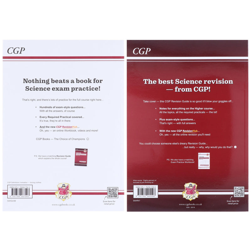 CGP GCSE AQA Combined Science Higher Level Revision Guide & Exam Practice Workbook 2 Books Set - Paperback Young Adult Coordination Group Publications Ltd (CGP)