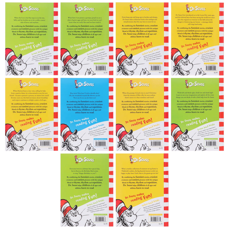 Dr. Seuss’s Splendid Stories 10 Books Collection Box Set - Ages 3+ - Paperback 0-5 HarperCollins Publishers
