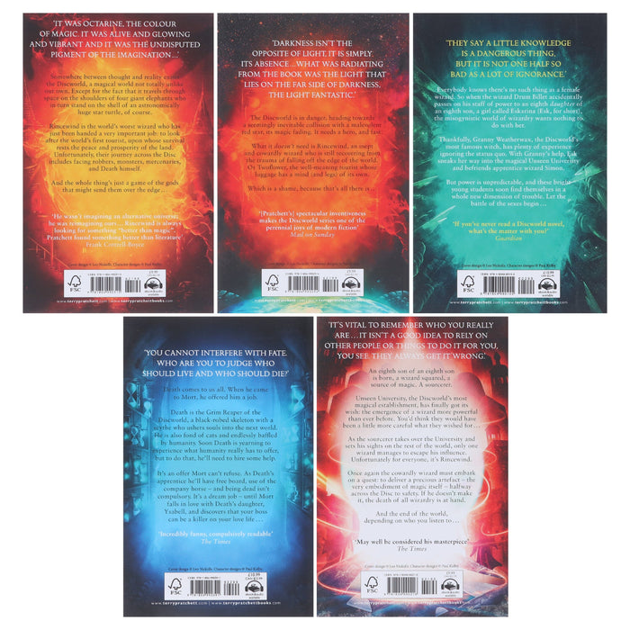 Discworld Series by Terry Pratchett: Book 1-5 Collection Set - Fiction - Paperback Fiction Penguin Random House