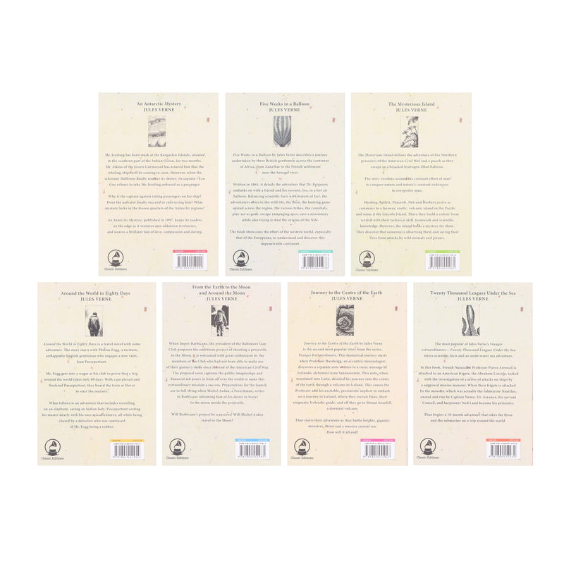 Jules Verne 7 Books Collection Box Set - Fiction - Paperback Fiction Classic Editions