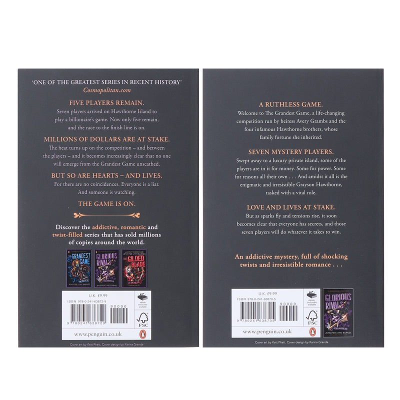 The Grandest Game Series by Jennifer Lynn Barnes (The Grandest Game & Glorious Rival) 2 Books Collection Set - Fiction - Paperback Fiction Penguin Random House
