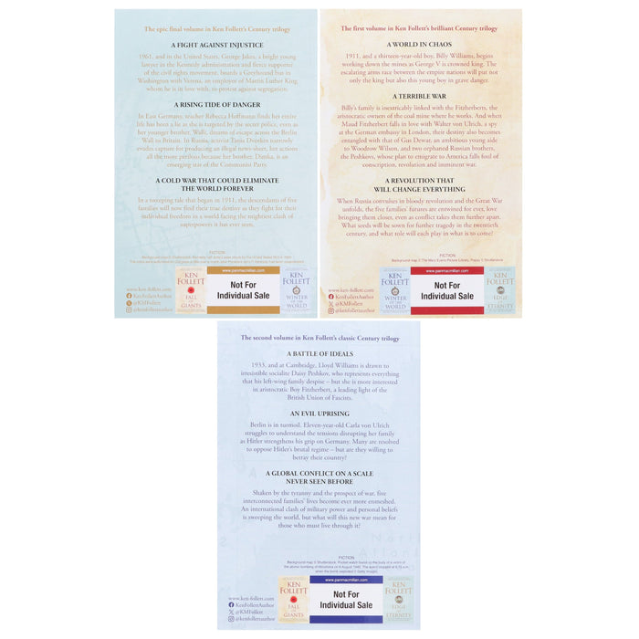 Century Trilogy by Ken Follett 3 Books Collection Set - Fiction - Paperback Fiction Pan Macmillan