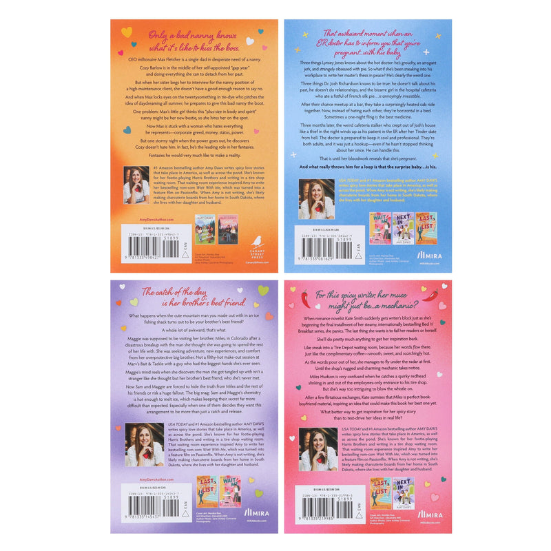 Wait With Me Series by Amy Daws 4 Book Sprayed Edges Collection Set - Fiction - Paperback Fiction Mira Books