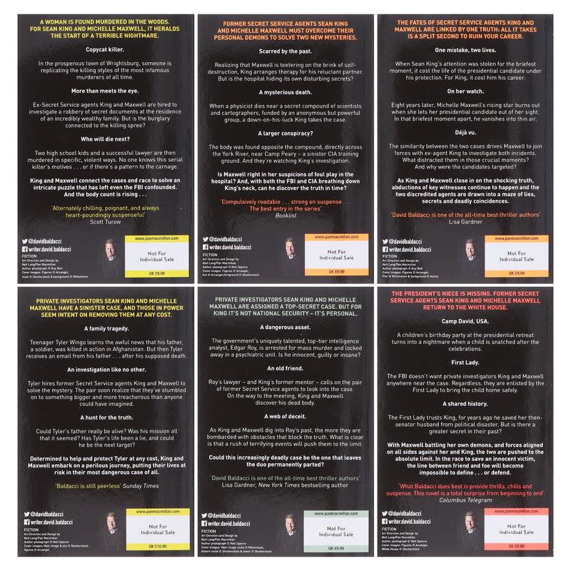 King and Maxwell Series by David Baldacci: 6 Books Collection Set - Fiction - Paperback Fiction Macmillan