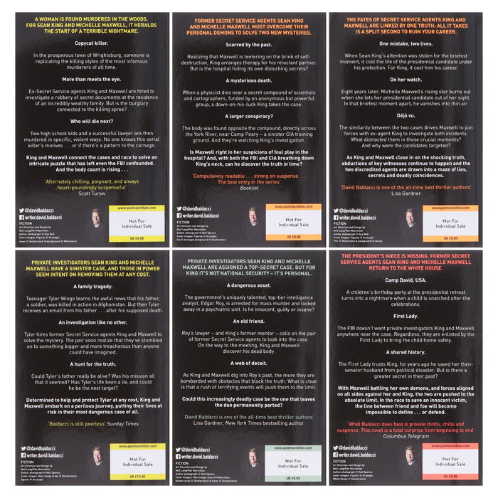 King and Maxwell Series by David Baldacci: 6 Books Collection Set - Fiction - Paperback Fiction Macmillan