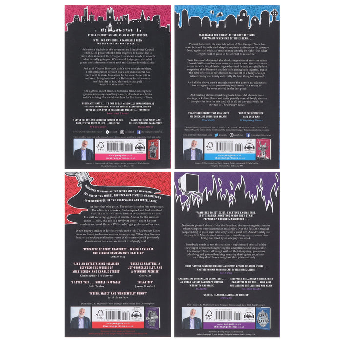 The Stranger Times Series by C. K. McDonnell 4 Books Collection Set - Fiction - Paperback Fiction Penguin Random House