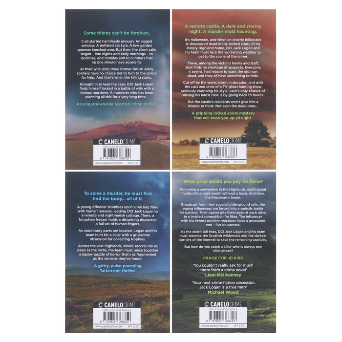 DCI Logan Crime Thrillers (Book 17-20) by JD Kirk 4 Books Collection Set - Fiction - Paperback Fiction Zertex Crime