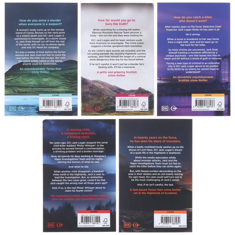 DCI Logan Crime Thrillers (Book 1-5) by JD Kirk 5 Books Collection Set - Fiction - Paperback Fiction Canelo