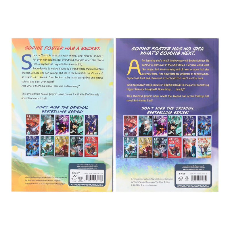 Keeper of the Lost Cities Series by Shannon Messenger 2 Books Graphic Novels Set - Ages 9+ - Paperback Graphic Novels Simon & Schuster