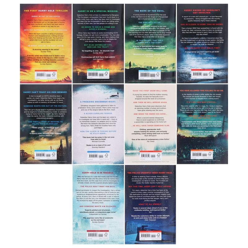 Harry Hole Series (Book 1-10) By Jo Nesbo: 10 Books Collection Set - Fiction - Paperback Fiction Penguin