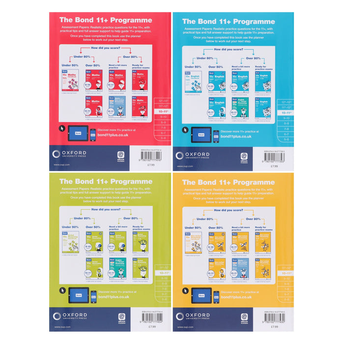 Bond 11+ Assessment Papers Book 2 (10-11 Years) 4 Books Collection by Oxford - Paperback 9-14 Oxford University Press