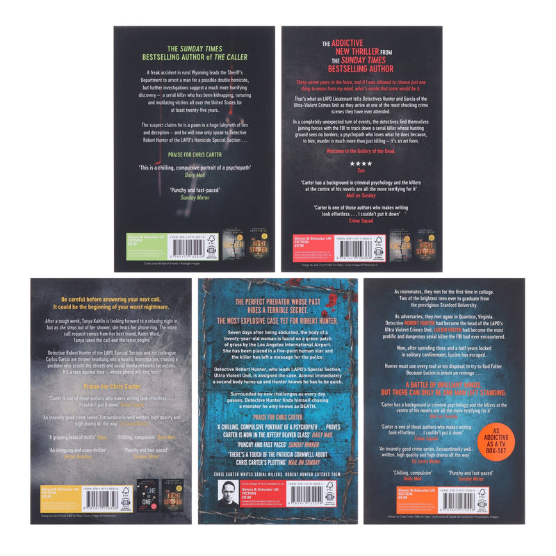 Robert Hunter Thriller Series by Chris Carter 5 Books Collection Set - Fiction - Paperback Fiction Simon & Schuster