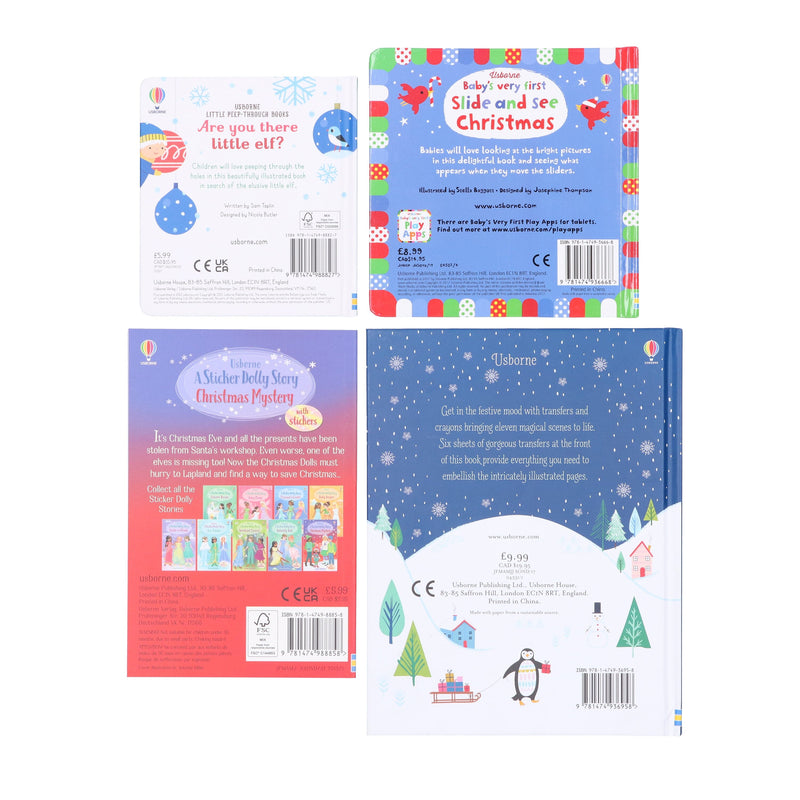 Usborne Christmas Collection by Various Contributors : 4 Books Set - Ages 5+ - Hardback/Paperback 5-7 Usborne Publishing Ltd