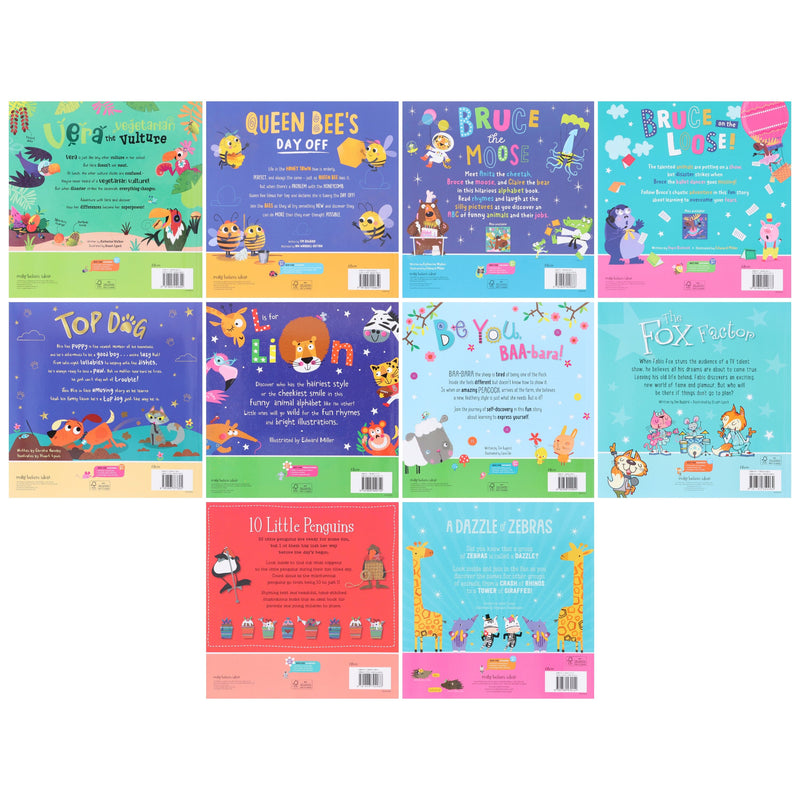 Children's Amazing Animals Illustrated 10 Picture Books Collection Set - Ages 3+ - Paperback 3-5 Make Believe Ideas
