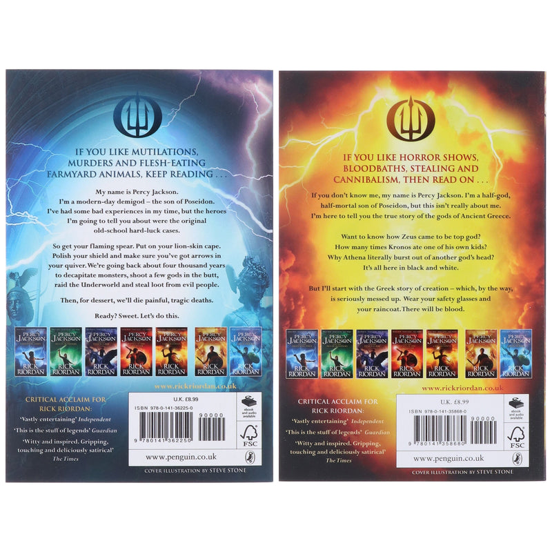 Percy Jackson and the Greek Gods & Heroes by Rick Riordan 2 Books Collection Set - Ages 9+ - Paperback 9-14 Penguin Random House