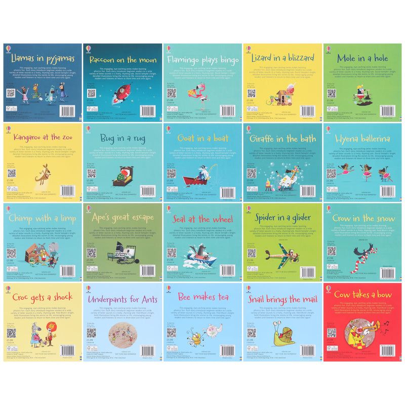 Usborne First Phonics Reading Library 20 Books - Ages 0-5 - Paperback 0-5 Usborne Publishing Ltd