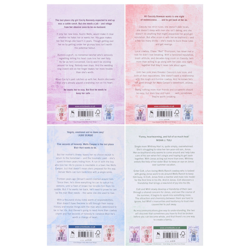 Wells Ranch Series by Bailey Hannah 4 Books Collection Set - Fiction - Paperback Fiction Hachette