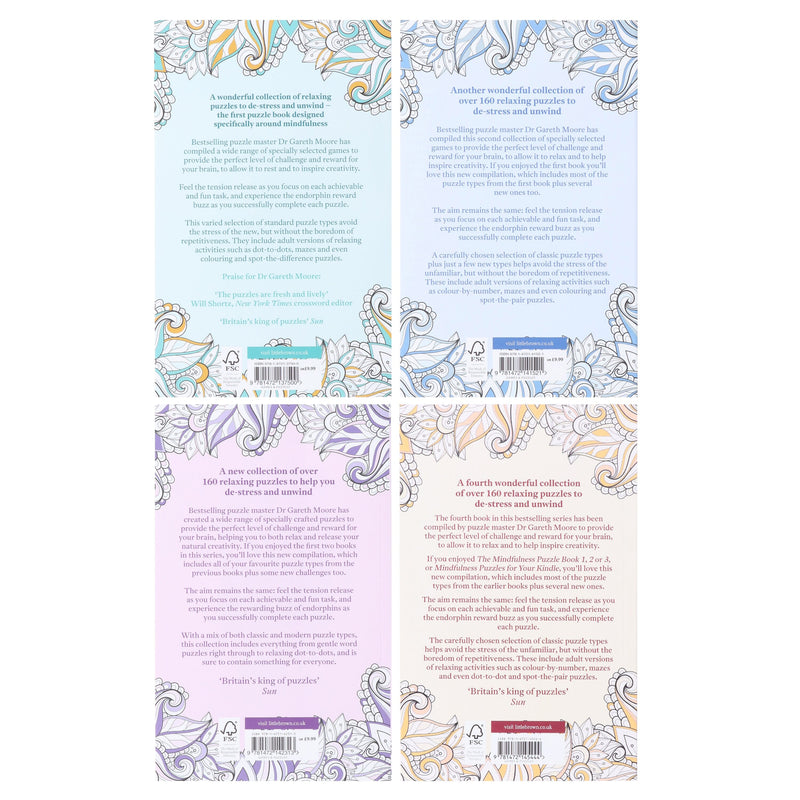 Mindfulness Puzzle Books by Dr Gareth Moore 4 Books Collection Set - Non Fiction - Paperback Non-Fiction Hachette