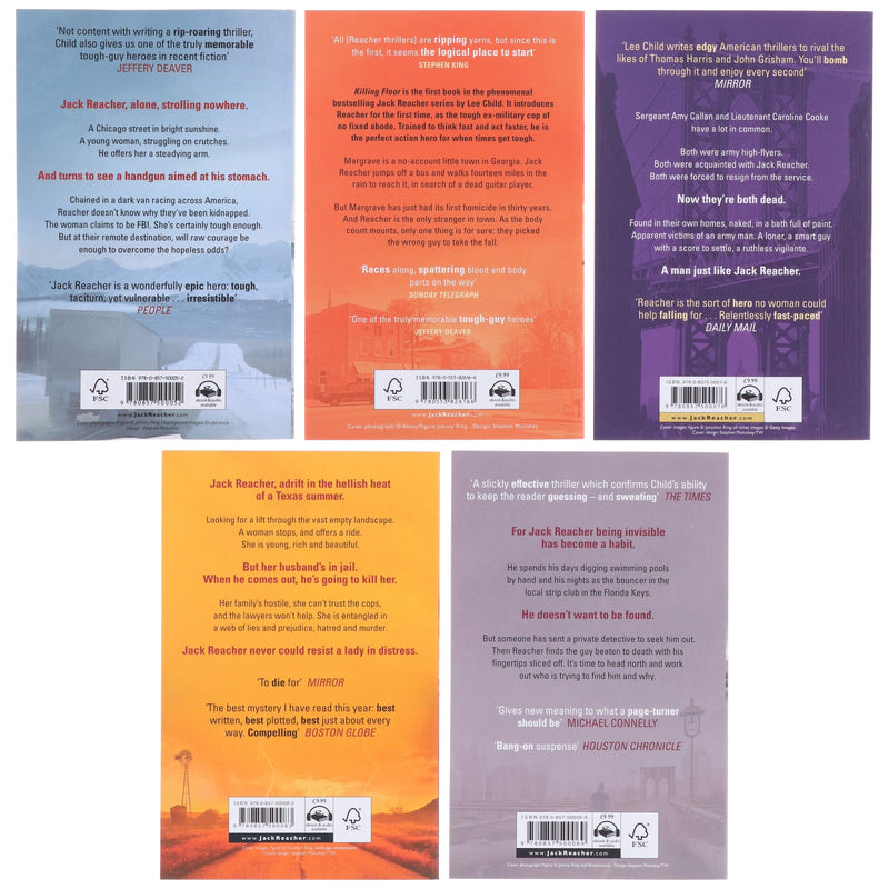 Jack Reacher by Lee Child: Books 1-5 Collection Set - Fiction - Paperback Fiction Penguin Random House