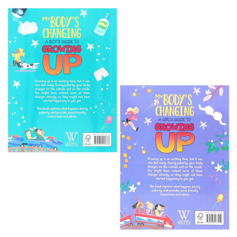 My Body's Changing: A Boy's & Girl's Guide to Growing Up By Anita Ganeri 2 Books Collection - Ages 7-12 - Paperback 7-9 Hachette