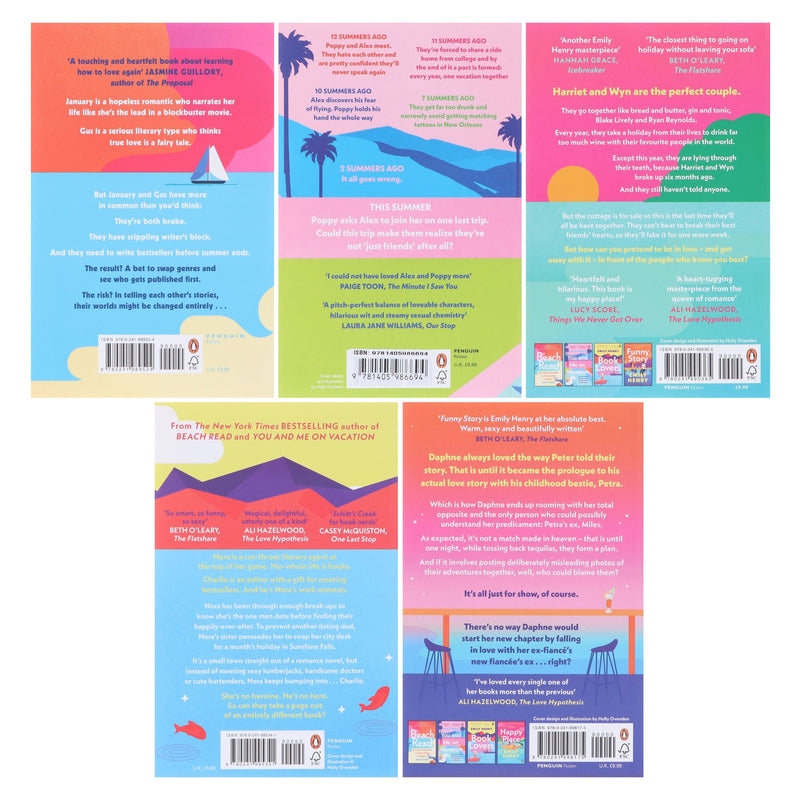 Beach Read Collection By Emily Henry: 5 Books Set - Fiction - Paperback Fiction Penguin Random House