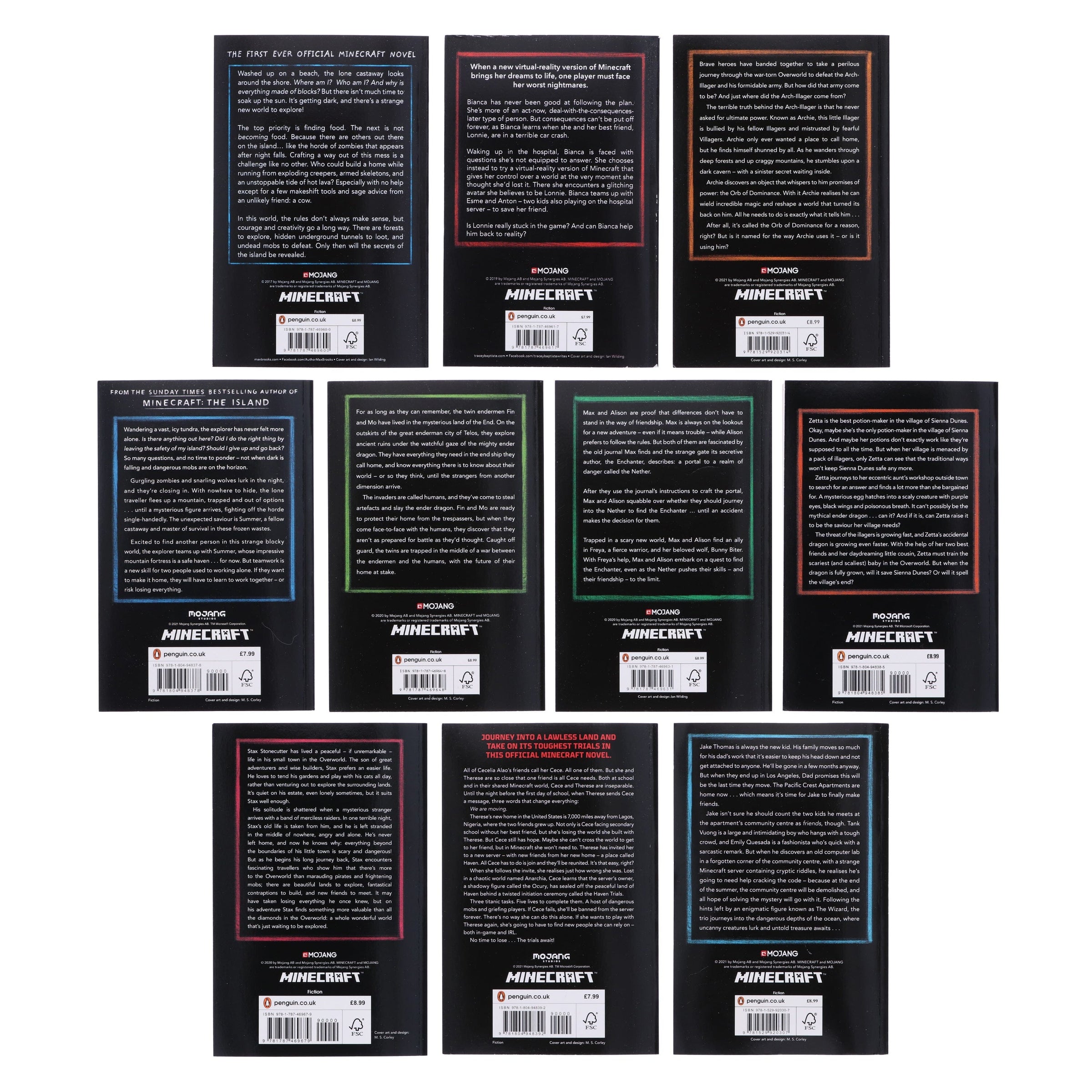 The Official Minecraft Novels: 10 Books Collection Set - Ages 7-11 - P ...
