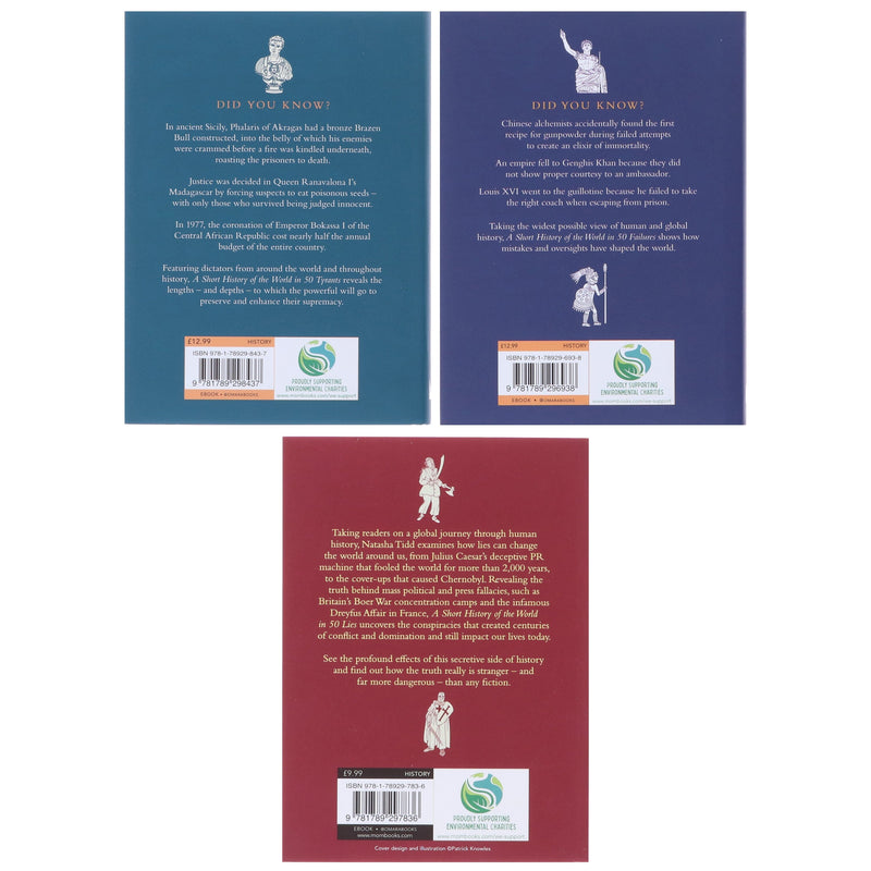 A Short History of the World Series by Ben Gazur & Natasha Tidd 3 Books Collection Set - Non Fiction - Paperback/Hardback Non-Fiction Michael O'Mara Books Ltd