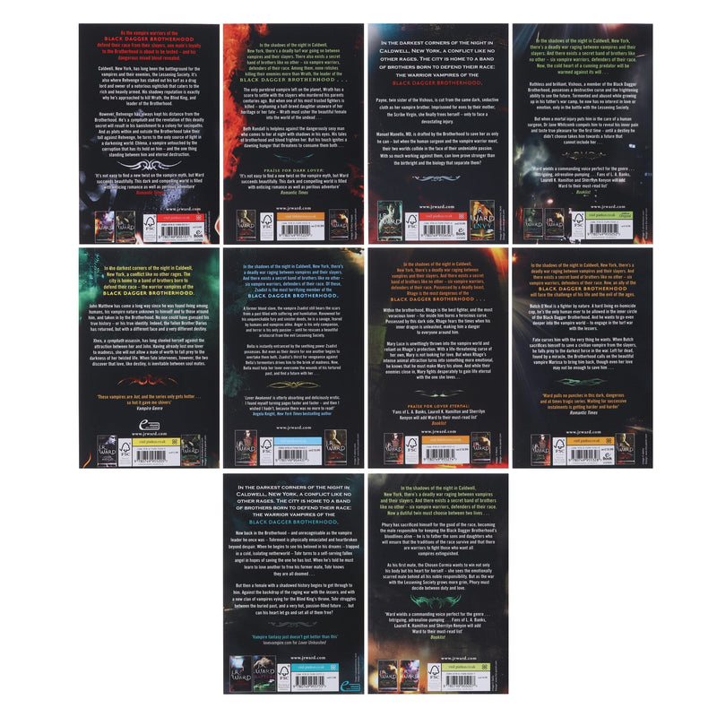 Black Dagger Brotherhood Series by J.R. Ward 10 Books Collection Set - Fiction - Paperback Fiction Hachette