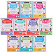 Playtime Learning Numbers Words Colours Sticker Activity 10 Books Set by Make Believe Ideas – Ages 4+ - Paperback 5-7 Make Believe Ideas