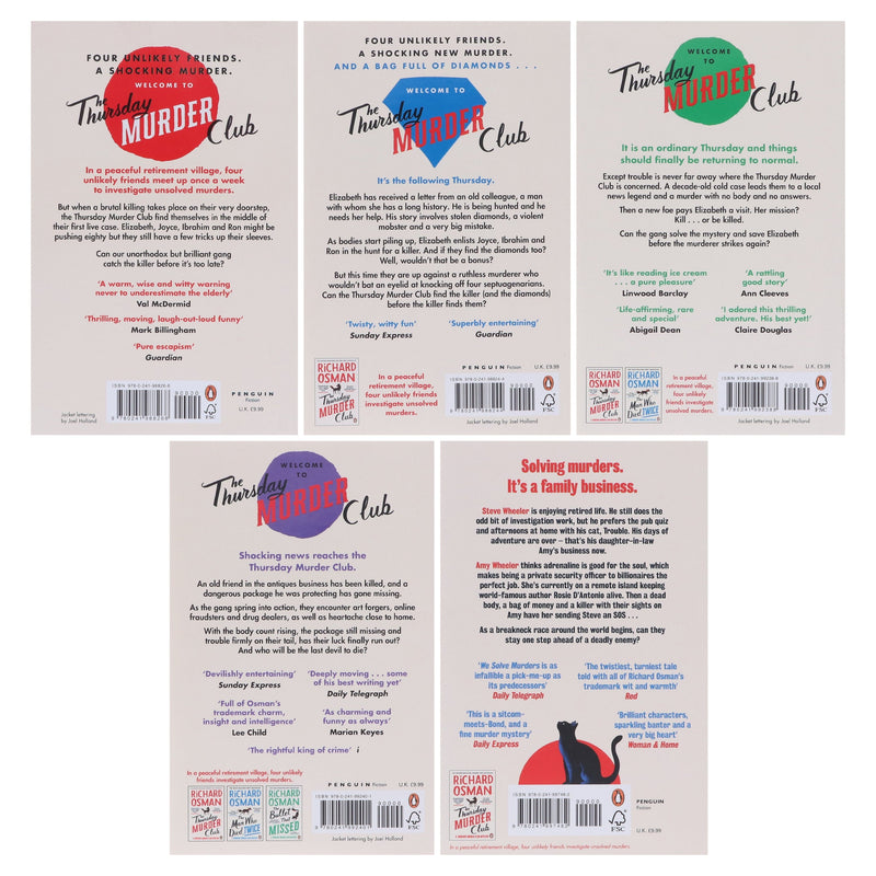 Thursday Murder Club & We Solve Murders Series by Richard Osman 5 Books Collection Set - Fiction - Paperback Fiction Penguin Random House