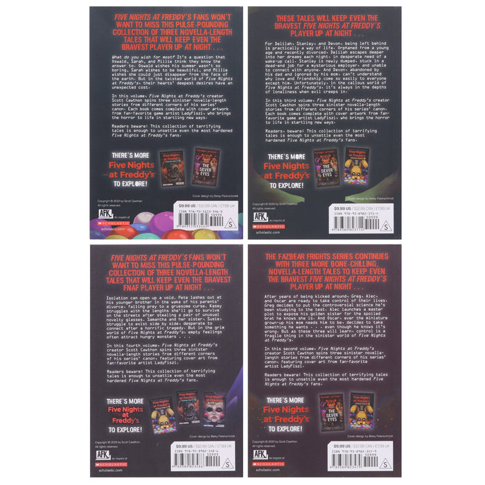 Five Nights at Freddys: Fazbear Frights By Scott Cawthon 4 Books Boxed Set – Ages 12+ - Paperback Fiction Scholastic