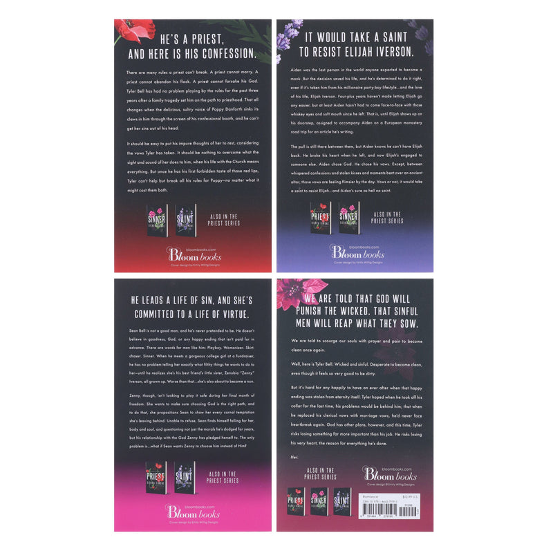 Priest Series by Sierra Simone 4 Books Collection Slipcase Set - Fiction - Paperback (Sprayed Edges) Fiction Sourcebooks
