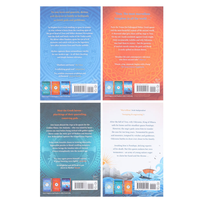 Greek Myths Series By Stephen Fry 4 Books Collection Set - Fiction - Paperback Fiction Penguin Random House