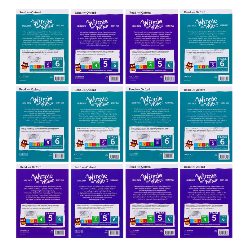 Read With Oxford: Winnie and Wilbur 12 Books Collection Set (Stage 5 & 6) By Laura Owen - Ages 5-6 - Paperback 5-7 Oxford University Press