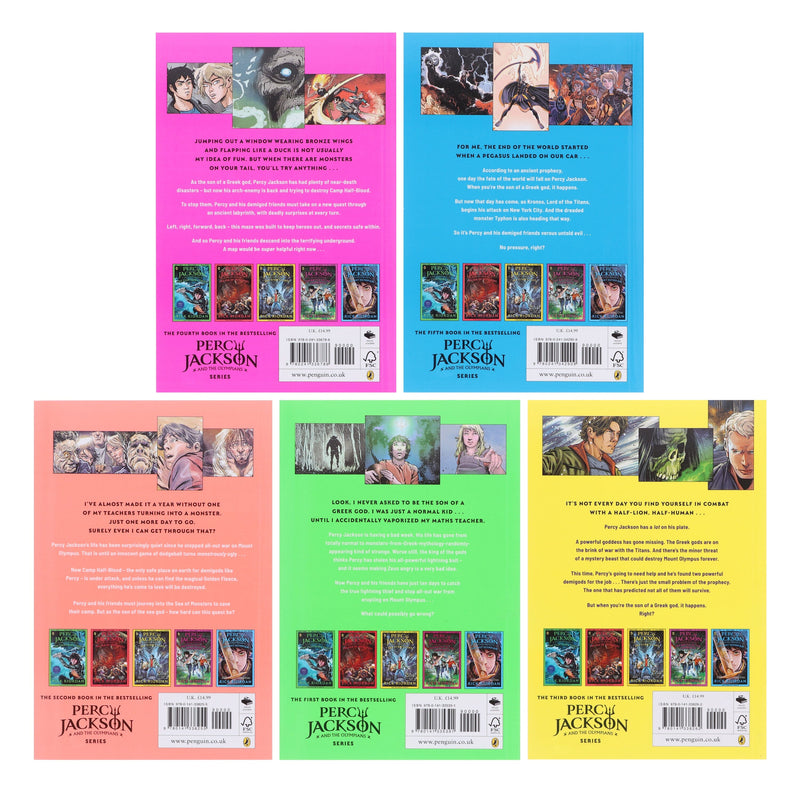 Percy Jackson Graphic Novels By Robert Venditti 1-5 Books Collection Set - Ages 8-15 - Paperback 9-14 Penguin