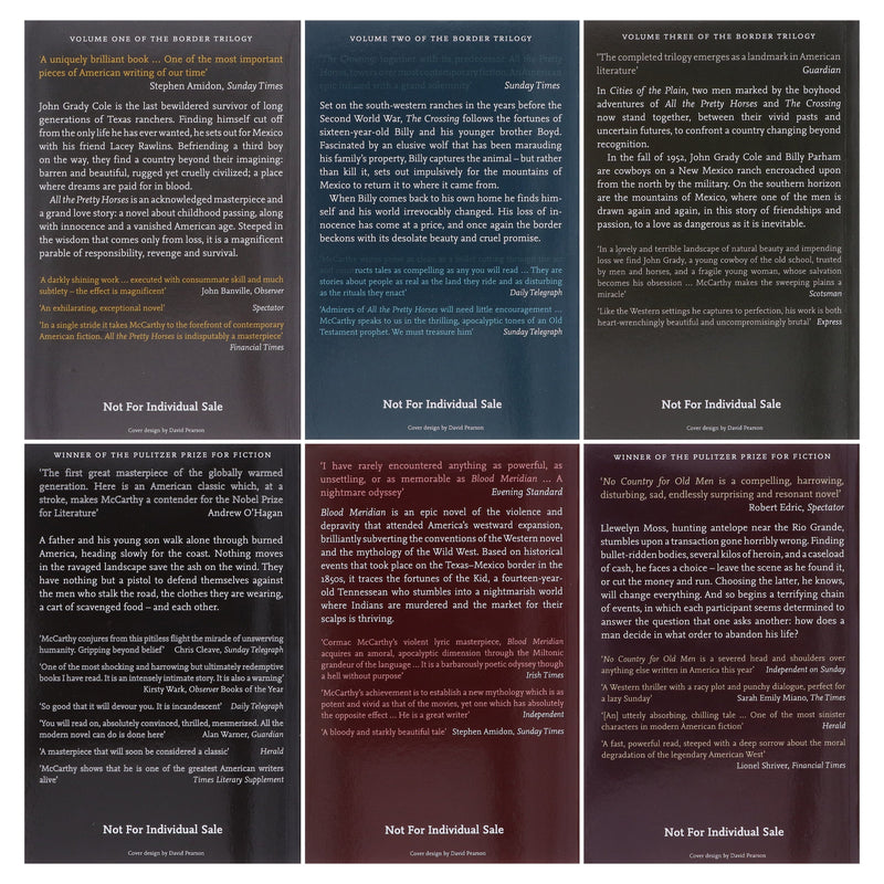 Cormac McCarthy 6 Books Collection Set - Fiction - Paperback Fiction Various