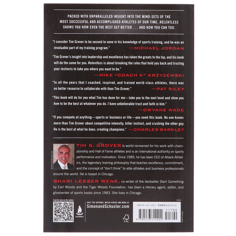 Relentless: From Good to Great to Unstoppable By Tim S. Grover - Non Fiction - Paperback Non-Fiction Simon & Schuster