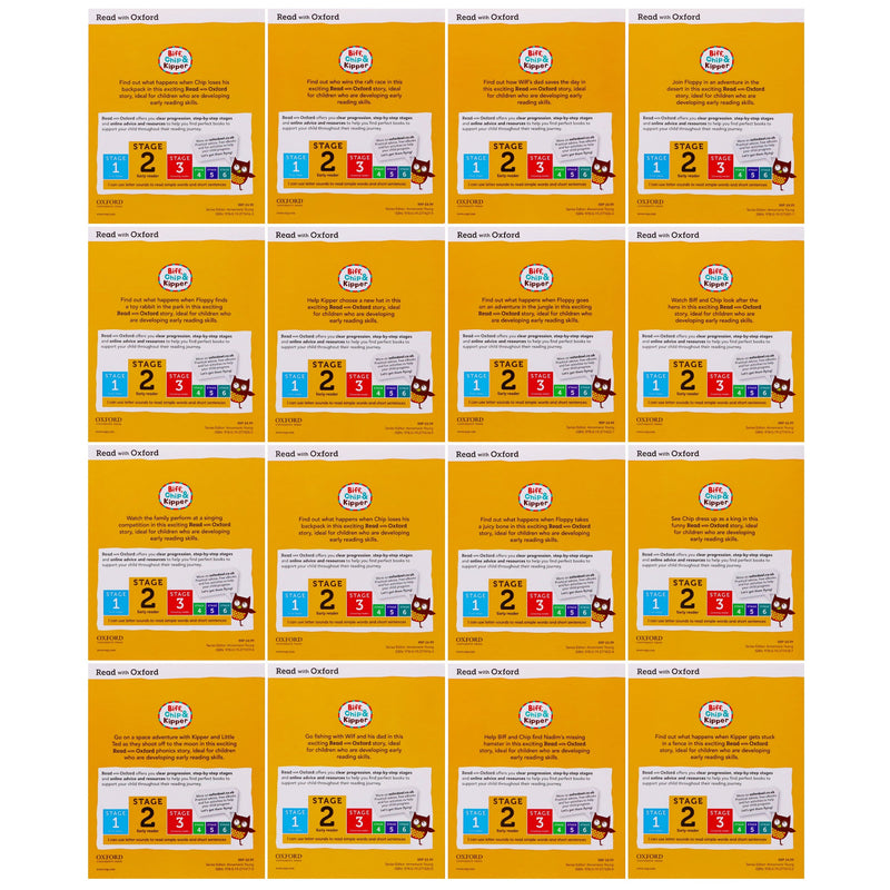 Biff, Chip and Kipper: Read with Oxford Stage 2 16 Books Collection Set by Roderick Hunt - Age 4+ - Paperback 5-7 Oxford University Press