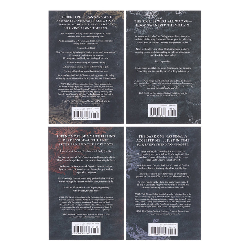 Vicious Lost Boys Series: A Peter Pan Dark Romance by Nikki St. Crowe 4 Books Collection Set - Fiction - Paperback Fiction Zando