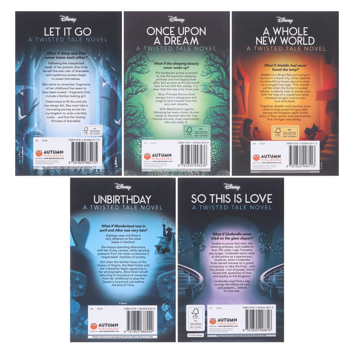 Disney Twisted Tales Series 5 Books Collection Set - Ages 9+ - Paperback 9-14 Autumn Publishing