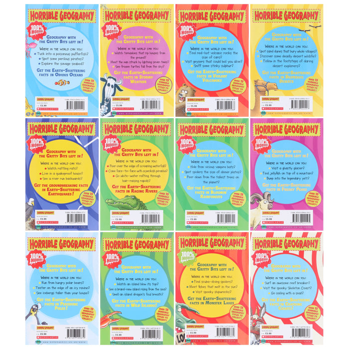 Horrible Geography Collection 12 Books Set By Anita Ganeri - Ages 9-14 - Paperback 9-14 Scholastic
