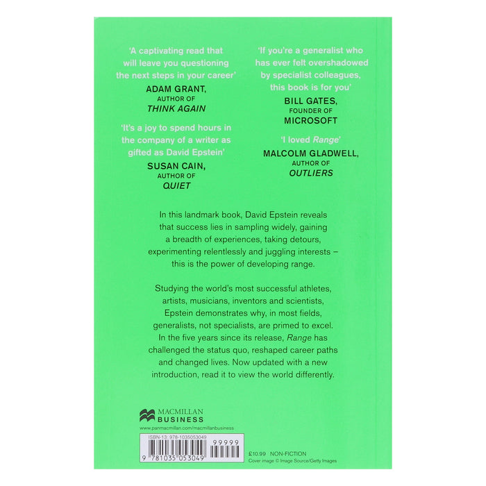 Range: How Generalists Triumph in a Specialized World By David Epstein - Non Fiction - Paperback Non-Fiction Pan Macmillan