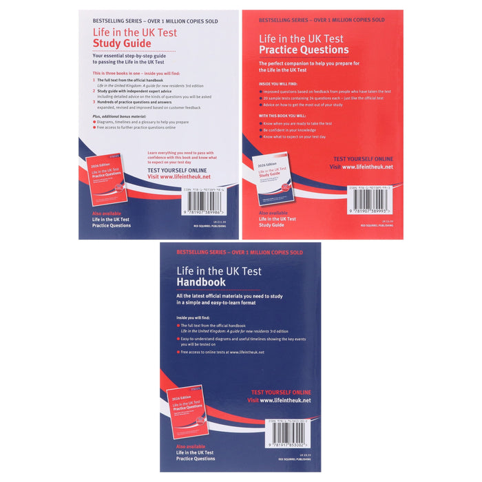 Life in the UK Test 2026 By Henry Dillon and Alastair Smith 3 Books Collection Set - Non Fiction - Paperback Non-Fiction Red Squirrel Publishing