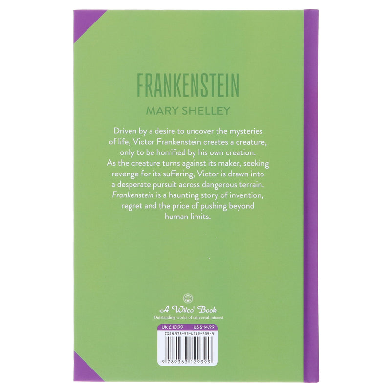 Frankenstein by Mary Shelley - Fiction - Sprayed Edges Hardback Fiction Wilco Books