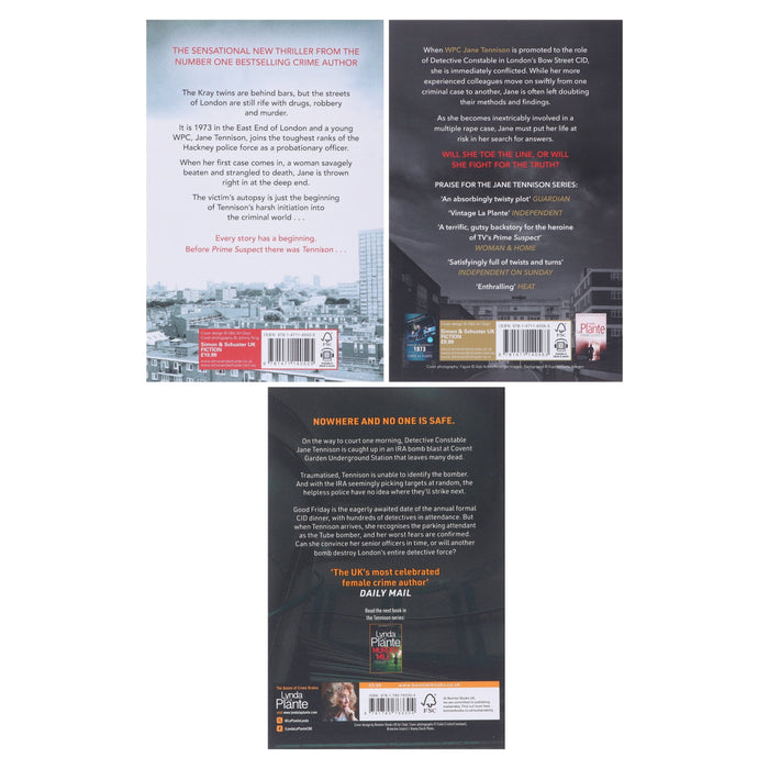 Jane Tennison Thrillers By Lynda La Plante 3 Books Collection Set - Fiction - Paperback Fiction Bonnier Books Ltd