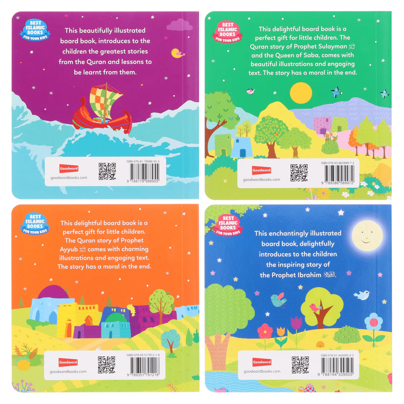 Quran Stories Little Library (Vol. 2) By Saniyasnain Khan 4 Books Collection Box Set - Ages 0-5 - Board Book 0-5 Good Word Books