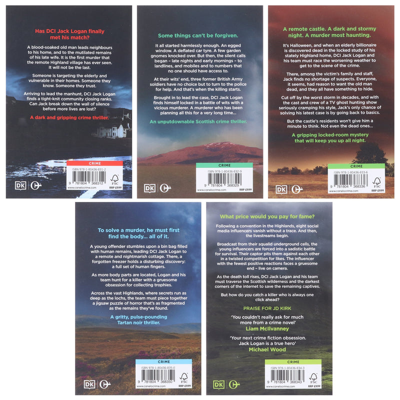 DCI Logan Crime Thrillers (Book 16-20) by JD Kirk 5 Books Collection Set - Fiction - Paperback Fiction Canelo