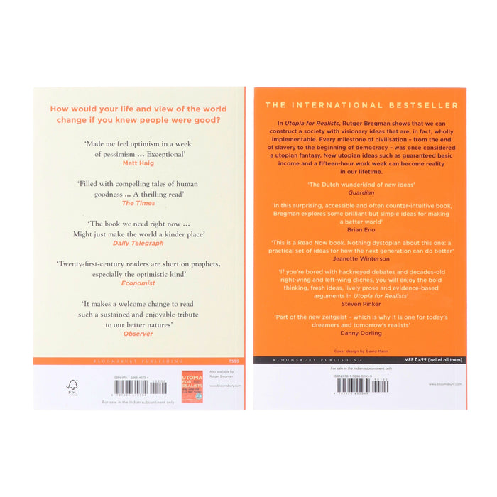 Rutger Bregman's (Humankind & Utopia for Realists) 2 Books Collection Set - Non Fiction - Paperback Non-Fiction Bloomsbury Publishing