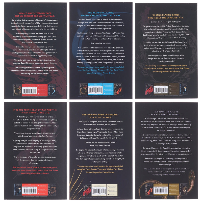 The Red Rising Series by Pierce Brown 6 Books Collection Set - Fiction - Paperback