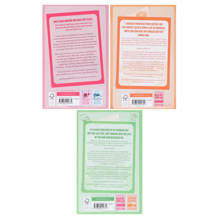 Rose Hill Series By Elsie Silver (Wild Love, Wild Eyes & Wild Side) 3 Books Collection Set - Fiction - Paperback Fiction Hachette